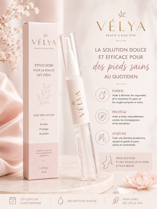 Stylo Soin des Pieds – Triple Action | Vélya