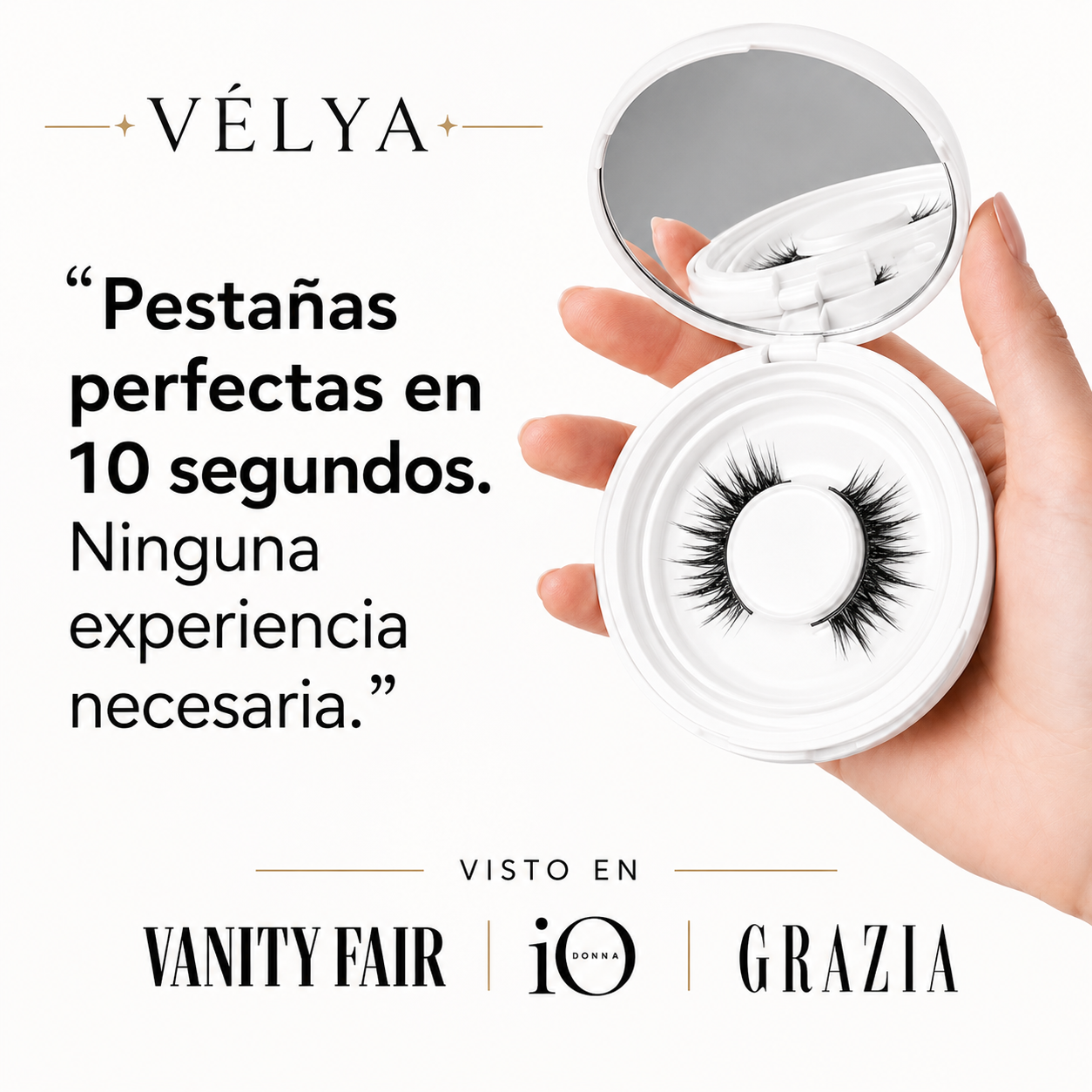 Pestañas magnéticas Vélya™ sin pegamento